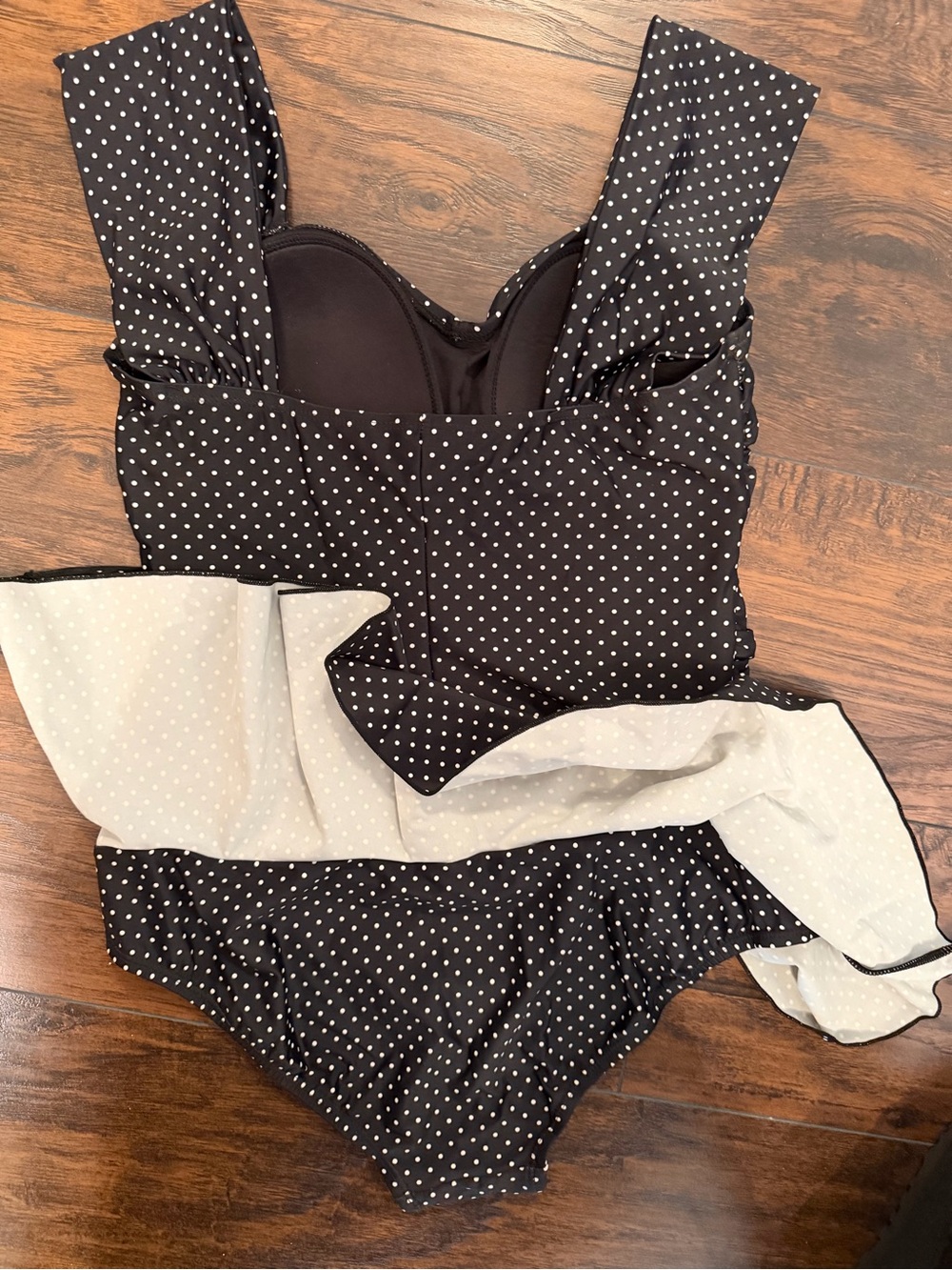 Shore Shapes Black Polka Dot Sweetheart Swimdress - Picture 7 of 10